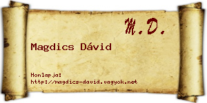 Magdics Dávid névjegykártya